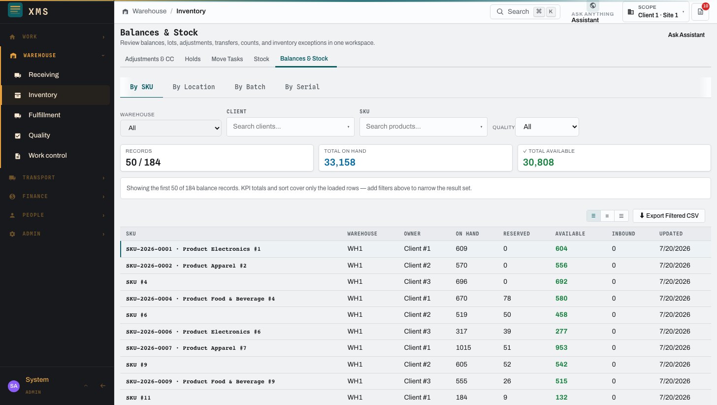 Inventory balances, reservation, and ownership validation